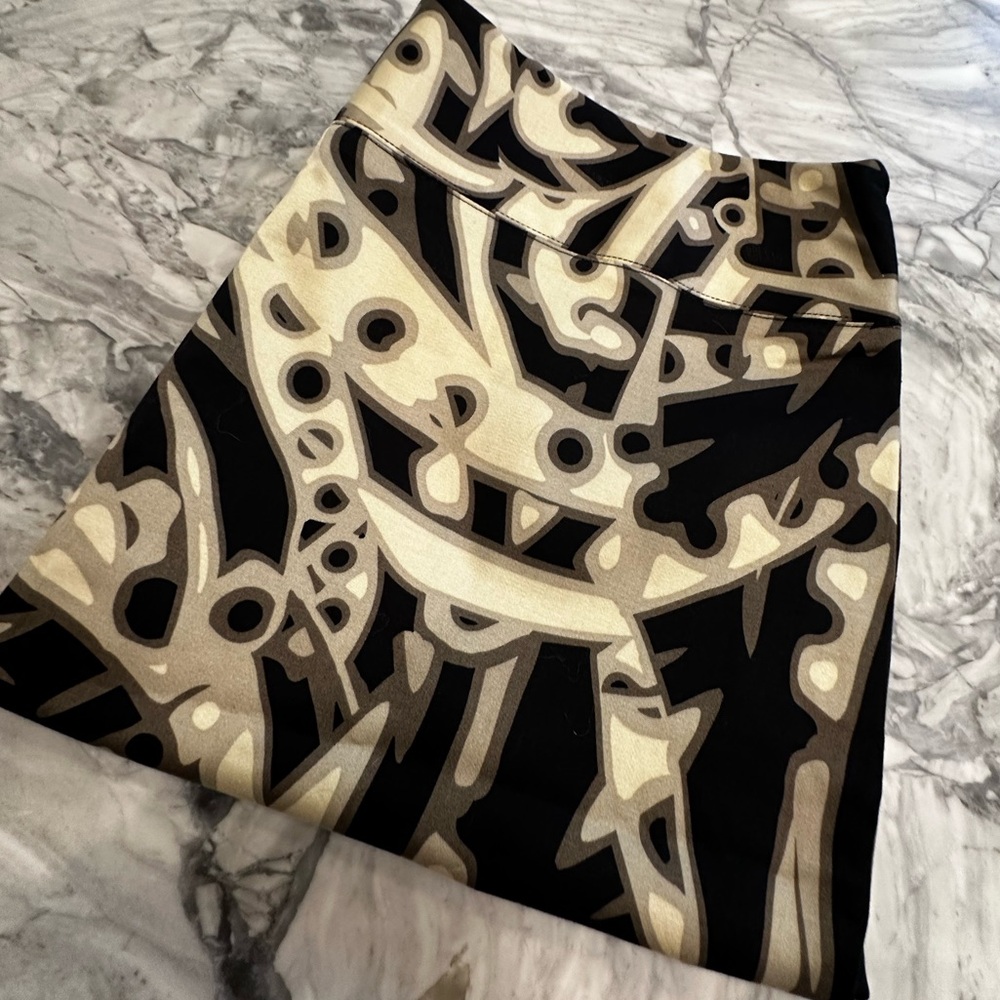Alfani Beige and Black Patterned Skirt, NWT, Size 16 - Picture 1 of 7